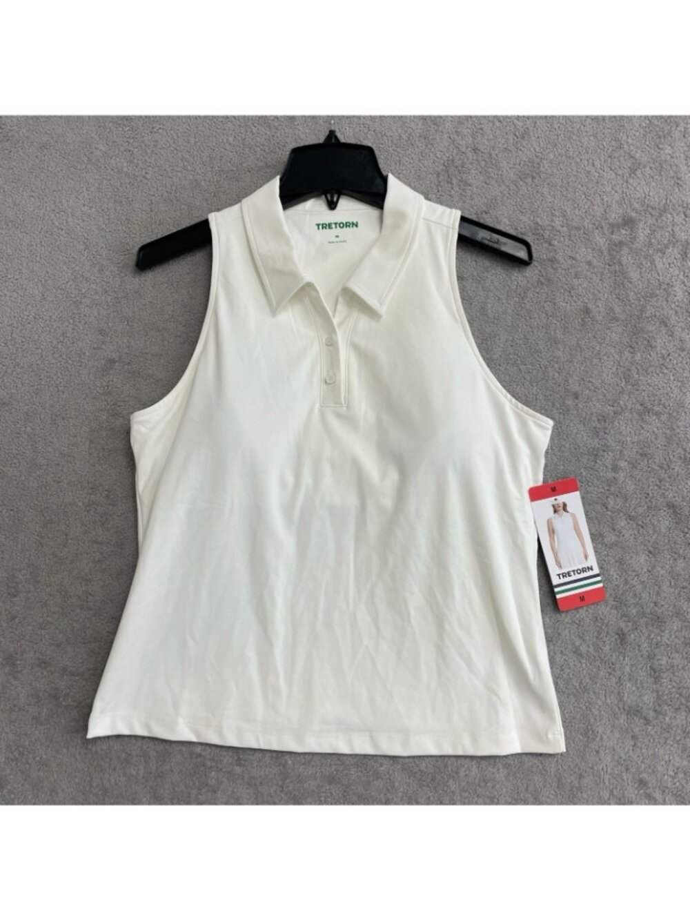 NWT Tretorn Women's M White Sleeveless Active Tenis Polo Tank Top  J1947 - Picture 4 of 14